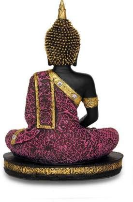 Pink Samadhi Buddha Idol Statue Showpiece in Polyresin