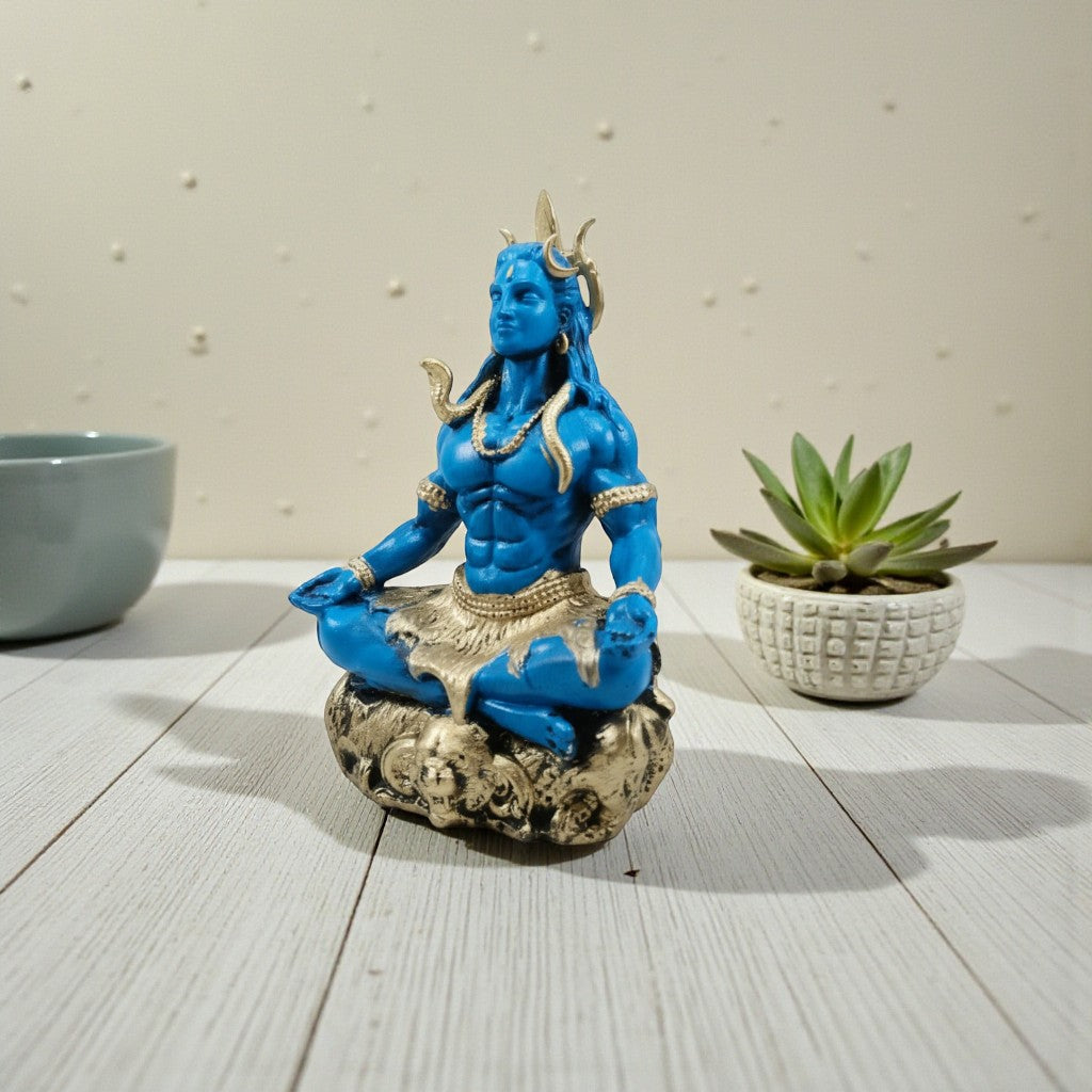 Meditating Shiva Statue – A Symbol of Peace for Home Decor, Office, and Car Accessories
