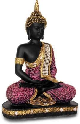 Pink Samadhi Buddha Idol Statue Showpiece in Polyresin