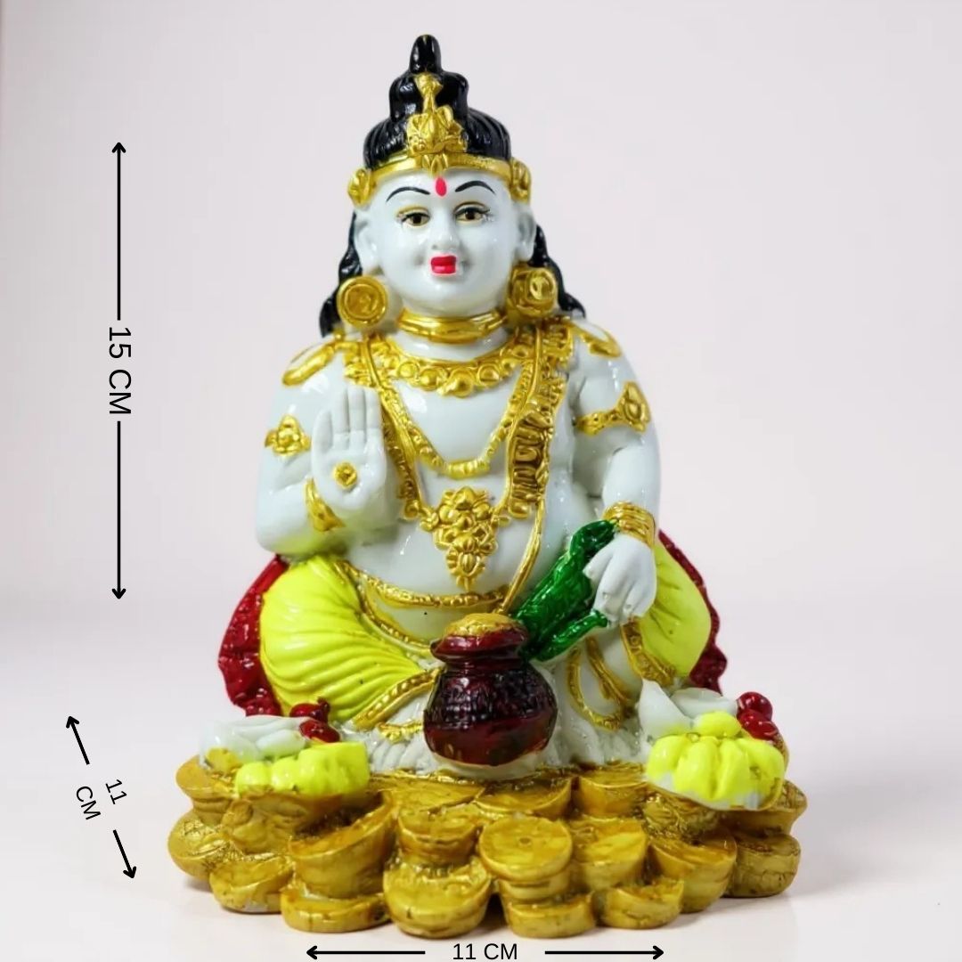 Kuber God Handcrafted Resin Statue – Symbol of Wealth &amp; Prosperity