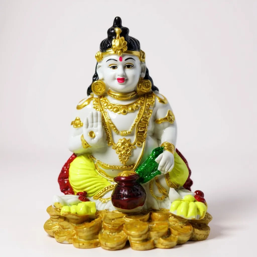 Kuber God Handcrafted Resin Statue – Symbol of Wealth &amp; Prosperity