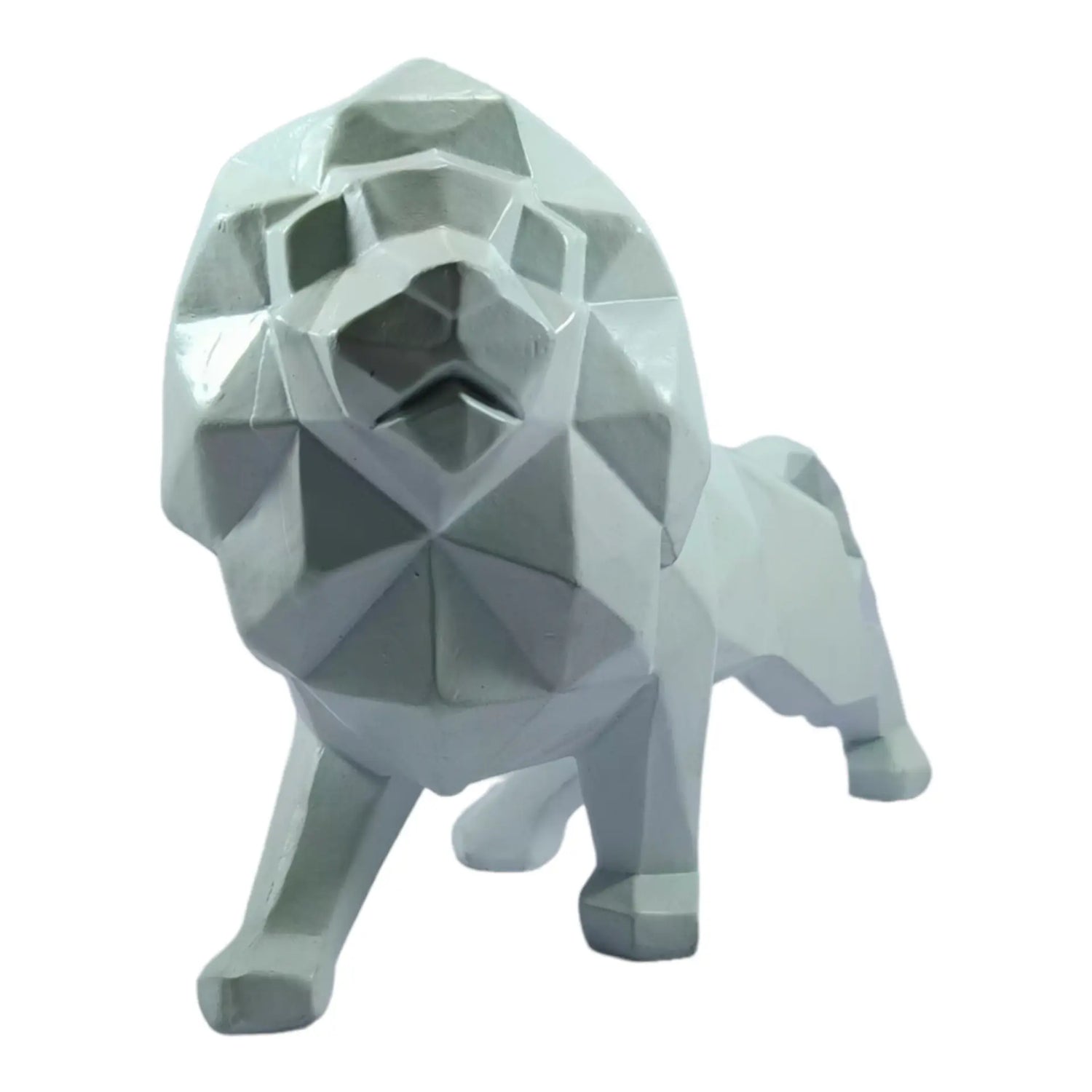 Geometric Resin Lion Statue: Modern Artistry for Your Space