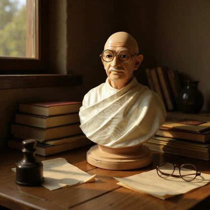 Mahatma Gandhi Resin Artwork: Handcrafted Symbol of Truth and Equality
