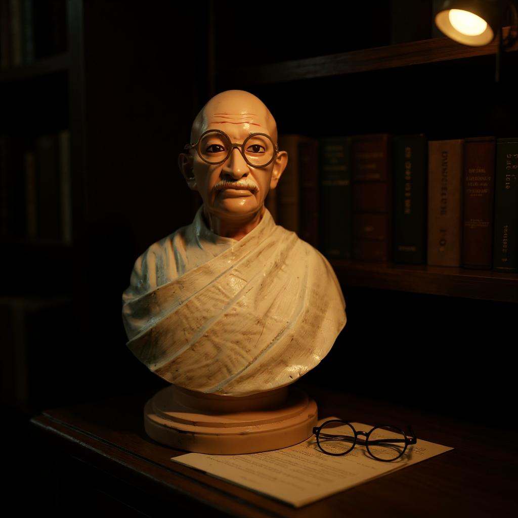 Mahatma Gandhi Resin Artwork: Handcrafted Symbol of Truth and Equality