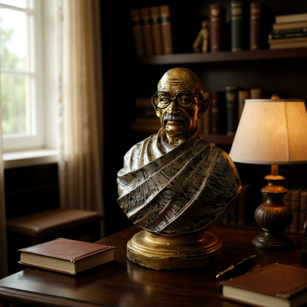 Mahatma Gandhi Resin Artwork: Handcrafted Symbol of Truth and Equality