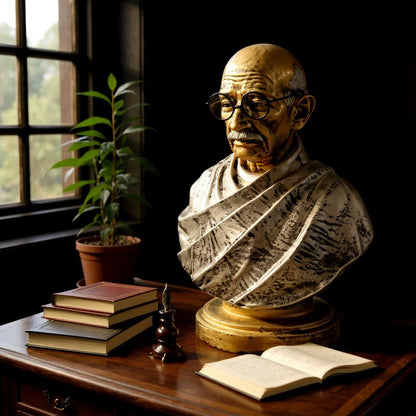 Mahatma Gandhi Resin Artwork: Handcrafted Symbol of Truth and Equality