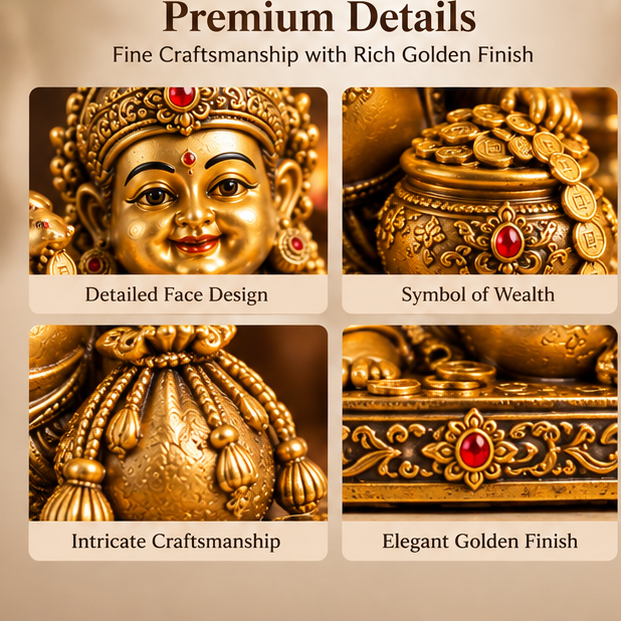 Kuber Idol with Kuber Potli | Diwali &amp; Dhanteras Gift Set by Aurance Crafts