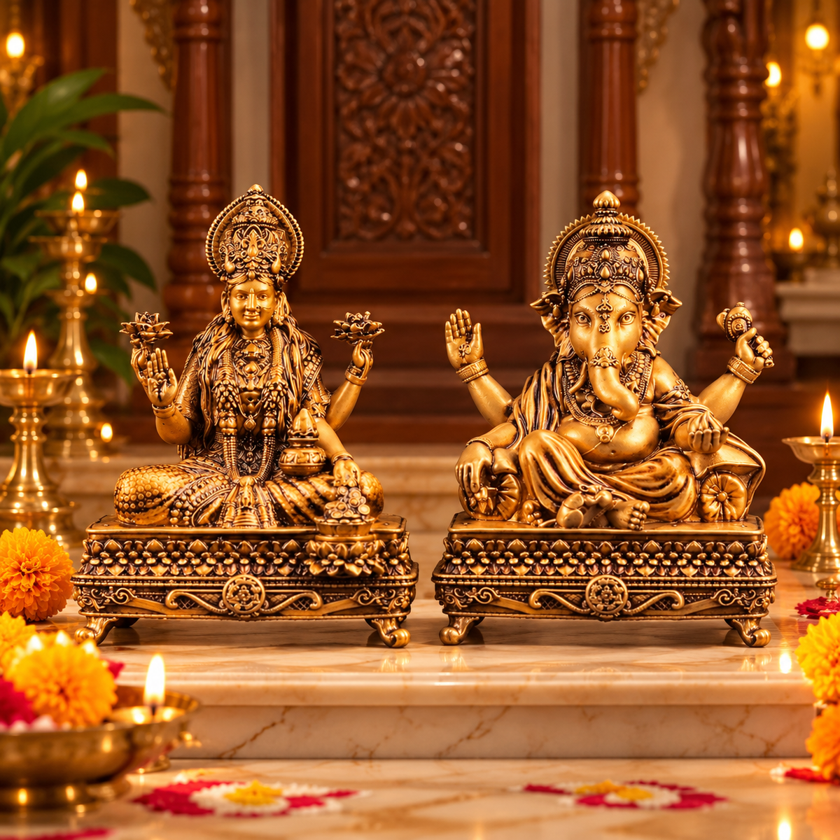 Lakshmi Ganesh Statue for Diwali Puja