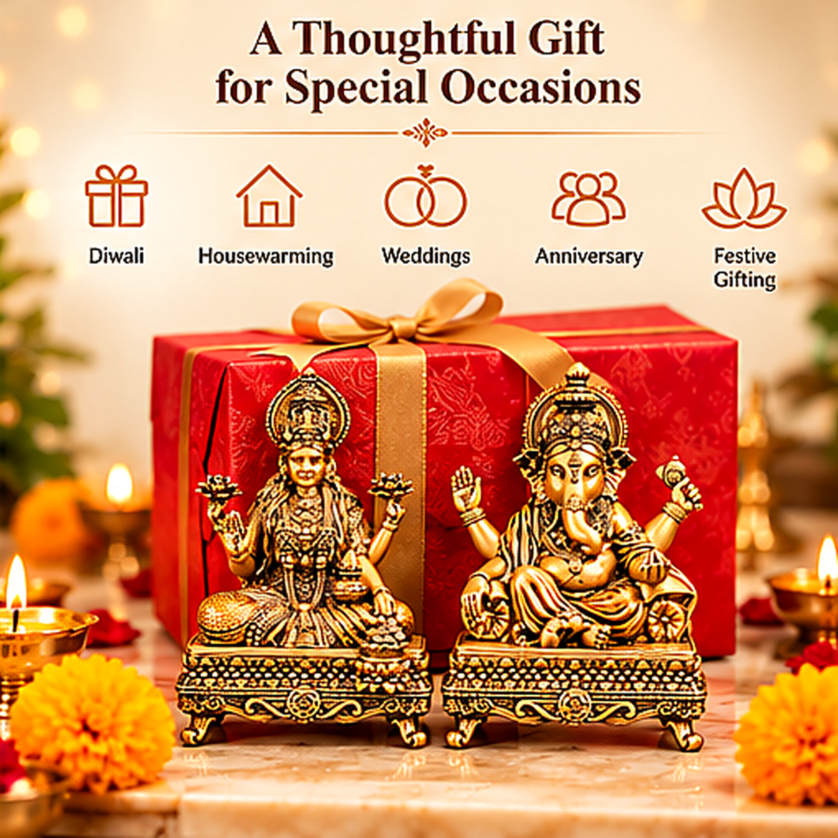 Lakshmi Ganesh Statue for Diwali Puja