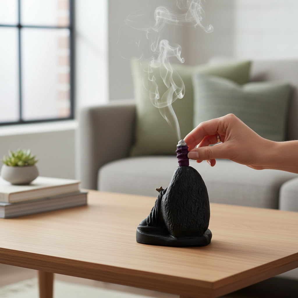 Mountain Adiyogi Smoke Fountain