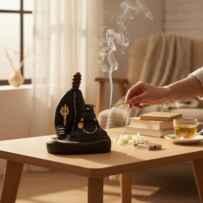 Mountain Adiyogi Smoke Fountain