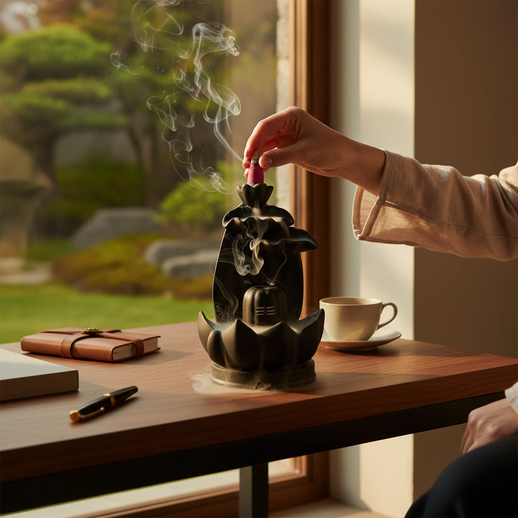 Shiva Lingam Smoke Backflow Incense Holder