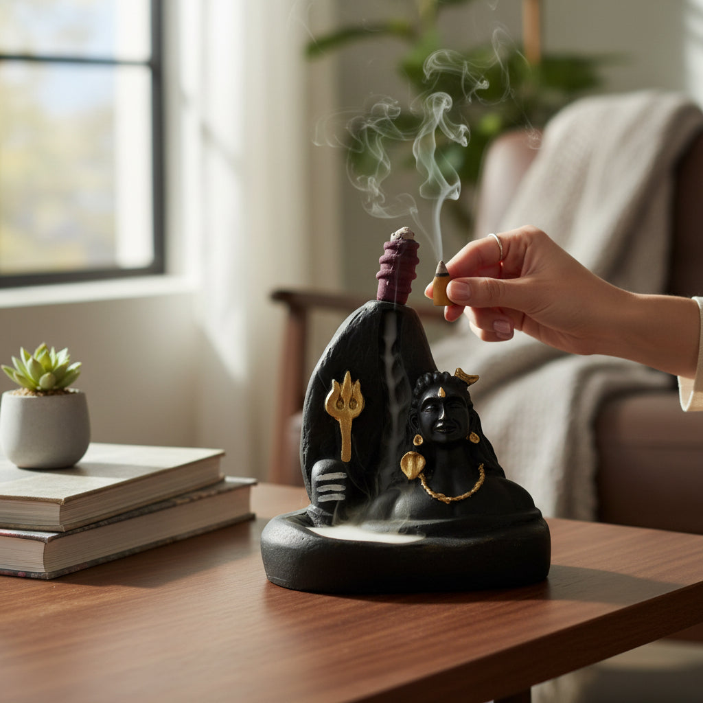 Mountain Adiyogi Smoke Fountain