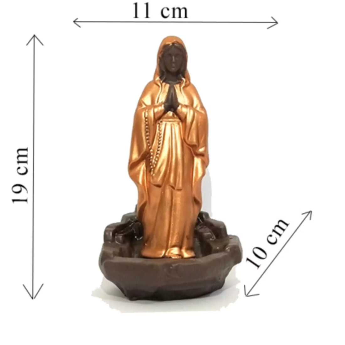 Mother Mary Smoke Resin Statue