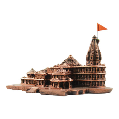 Divine 9-Inch Antique Copper Ram Mandir Statue