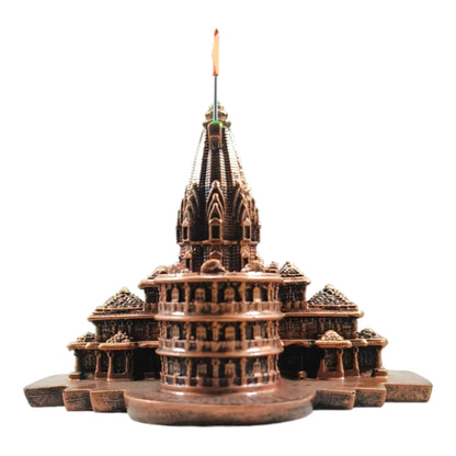 Divine 9-Inch Antique Copper Ram Mandir Statue